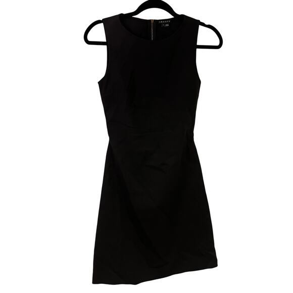 THEORY Black Sleeveless Cut Out Sheath Dress Size 0 - Picture 1 of 11